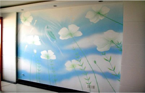 绥阳画墙绘怎么画好白云的蓬松感？