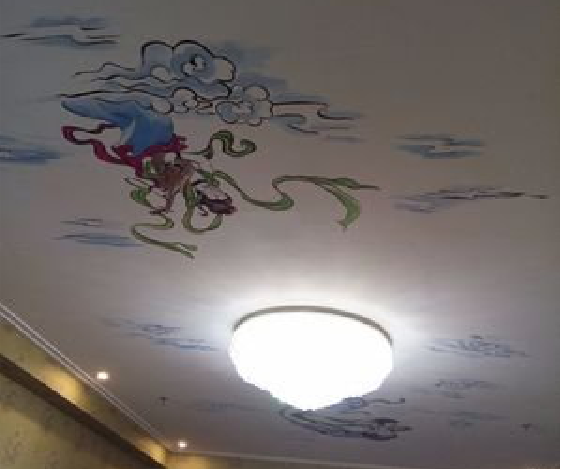 绥阳如何快速绘制天花板上的手绘墙？