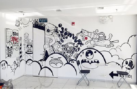 绥阳手绘墙并非传统涂鸦。